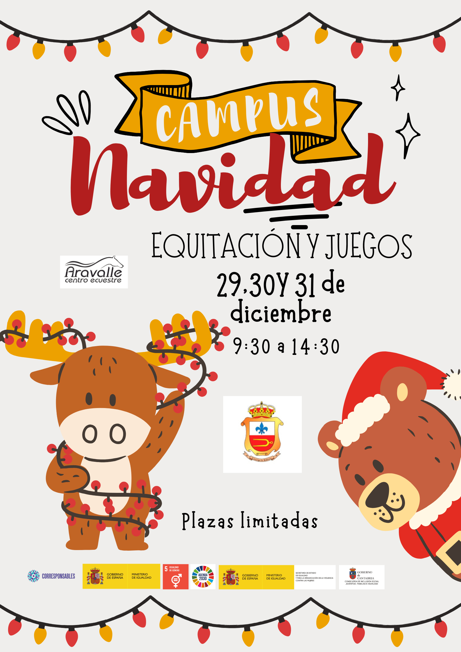 Póster campus de navidad para niños